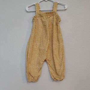 Zara Kids Mustard Floral Overalls
